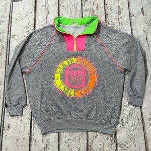 Vintage San Francisco Cable Car Travel Destination Tourism 1980s Sweatshirt